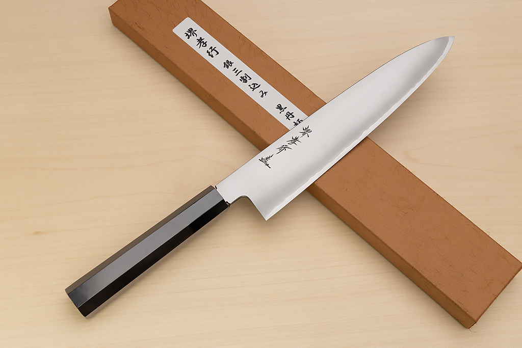 Sakai Takayuki Silver steel 3 Gyuto knife 240mm (9.5 ") Ebony/Buffalo horn handle - Knife-Life - Best Japanese Knife Store