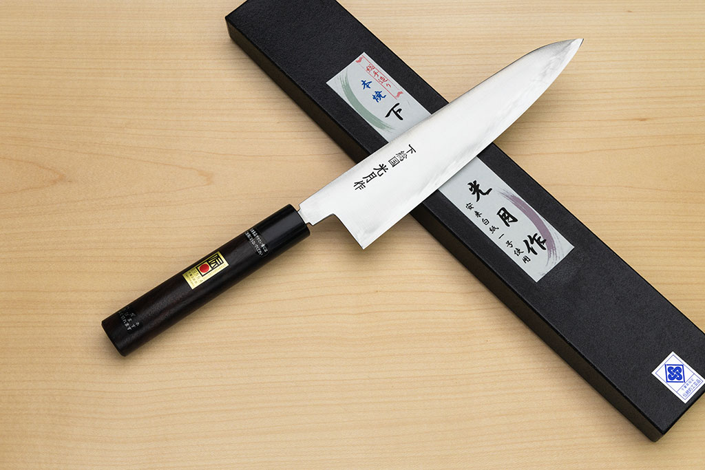 Goko Hamono Shimosanokuni Kogetsu White steel 1 Hon-yaki Gyuto knife 240 mm (9.5") Rosewood handle - Knife-Life - Best Japanese Knife Store