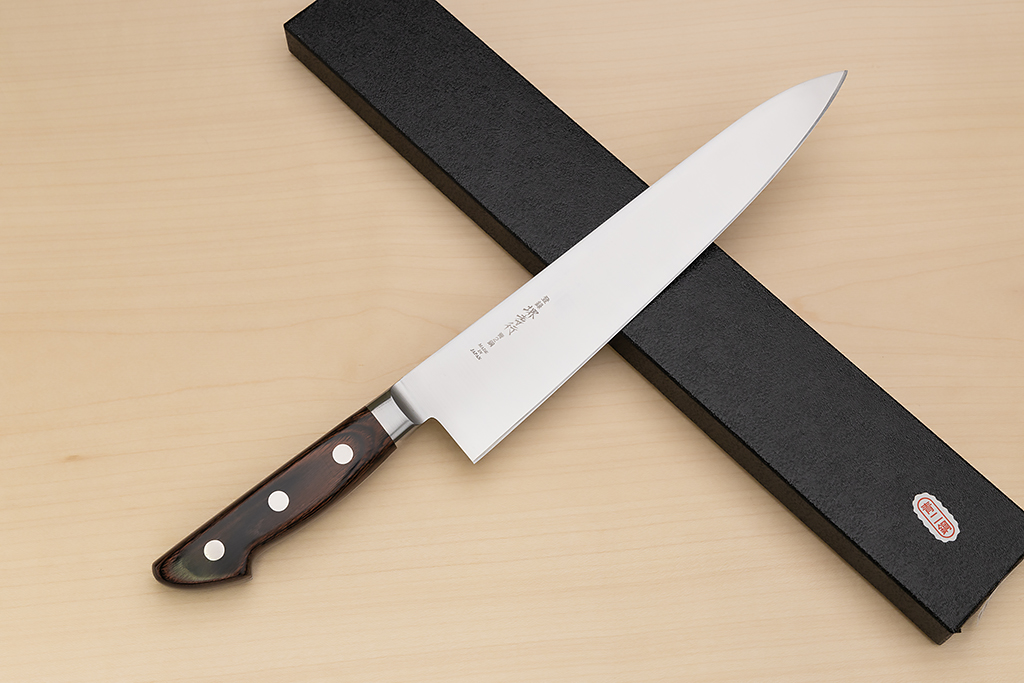 Sakai Takayuki Blue Steel 2 Gyuto knife 240mm ( 9.5 ") Packer Wood handle - Knife-Life - Best Japanese Knife Store