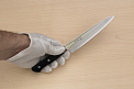 Tetsuhiro Blue steel 2 Petty knife 150mm (6") Black paper micarta - Knife-Life - Best Japanese Knife Store