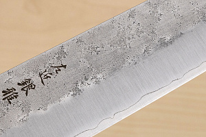 Hokiyama Ginga San-mai Silver steel 3 Bunka 170mm (6.7") Elongated Octagonal Japanese Zelkova Handle