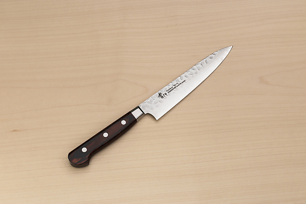 Sakai Takayuki 33-layer Damascus VG10 Petty knife 150mm (6 ") Spanish Mahogany handle Sakai Takayuki 33-layer Damascus VG10 Petty knife 150mm (6 ") Spanish Mahogany handle