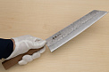 Hokiyama Ginga San-mai Silver steel 3 Kiritsuke 240mm (9.5") Elongated Octagonal Walnut Handle - Knife-Life - Best Japanese Knife Store