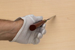 Sakai Genkichi Warikomi White steel 3 Petty knife 150mm (4.8) Magnolia Wood with  Negoro-Nuri Urushi Lacque