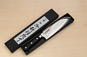 Tetsuhiro VG10 Damascus Santoku knife 170mm (6.7") Black paper micarta - Knife-Life - Best Japanese Knife Store