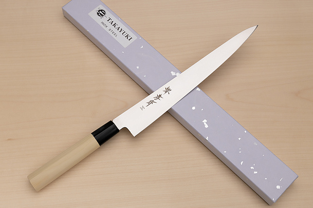 Sakai Takayuki AUS8 Sujihiki knife 240mm (9.5 ") Magnolia/Buffalo horn handle