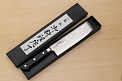 Tetsuhiro VG10 Damascus Nakiri vegetable knife 160mm (6.3") Black paper micarta - Knife-Life - Best Japanese Knife Store