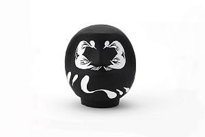 Designer's Black Daruma Small 12cm
