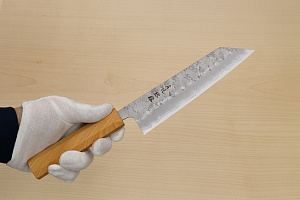 Hokiyama Ginga San-mai Silver steel 3 Bunka 170mm (6.7") Elongated Octagonal Japanese Zelkova Handle
