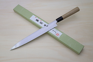 Miki White steel 2 Yanagiba knife 270mm (10.63") Magnolia Wood Handle