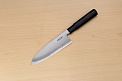 Sakai Genkichi Warikomi White steel 2 Santoku knife 180mm (7.1) Magnolia Wood with Akebono-Nuri Urushi Lacque - Knife-Life - Best Japanese Knife Store