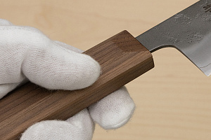 Hokiyama Ginga San-mai Silver steel 3 Gyuto 210mm (8.3") Elongated Octagonal Walnut Handle