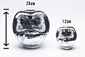 Designer's Premium Silver Daruma 12cm / Knife-Life Shop