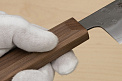 Hokiyama Ginga San-mai Silver steel 3 Kiritsuke 240mm (9.5") Elongated Octagonal Walnut Handle - Knife-Life - Best Japanese Knife Store