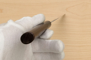 Goko Hamono Mandai Kogetsu Petty knife Korikin steel 150 mm (5.91") Rosewood handle