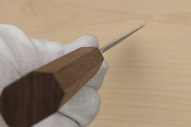 Hokiyama Ginga San-mai Silver steel 3 Gyuto 240mm (9.5") Elongated Octagonal Walnut Handle Hokiyama Ginga San-mai Silver steel 3 Gyuto 240mm (9.5") Elongated Octagonal Walnut Handle