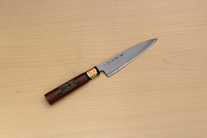 Sakai Genkichi Warikomi White steel 3 Petty knife 150mm (4.8) Magnolia Wood with  Negoro-Nuri Urushi Lacque