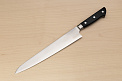 Tetsuhiro VG10 Damascus Sujihiki knife 240mm (9.5") Black paper micarta - Knife-Life - Best Japanese Knife Store