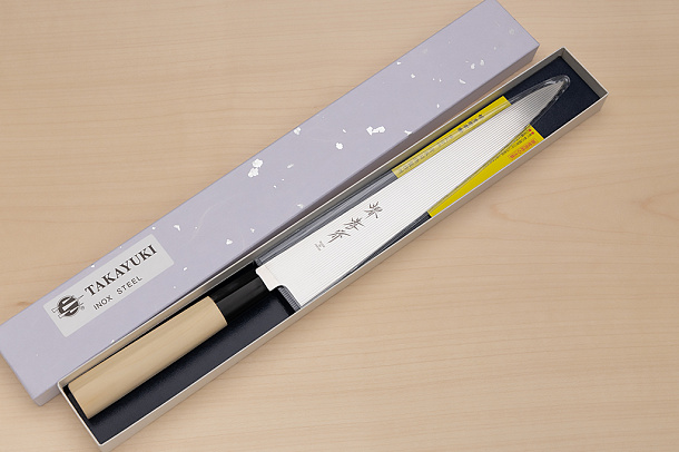 Sakai Takayuki AUS8 Sujihiki knife 240mm (9.5 ") Magnolia/Buffalo horn handle Sakai Takayuki AUS8 Sujihiki knife 240mm (9.5 ") Magnolia/Buffalo horn handle