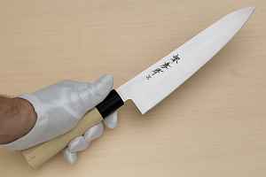 Sakai Takayuki AUS8 Gyuto knife 240mm (9.5 ") Magnolia/Buffalo horn handle