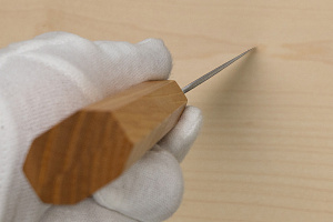 Hokiyama Ginga San-mai Silver steel 3 Kiritsuke 240mm (9.5") Elongated Octagonal Japanese Zelkova Handle