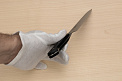 Tetsuhiro Super Gold 2 (SG2) Petty knife 150 Black paper micarta - Knife-Life - Best Japanese Knife Store