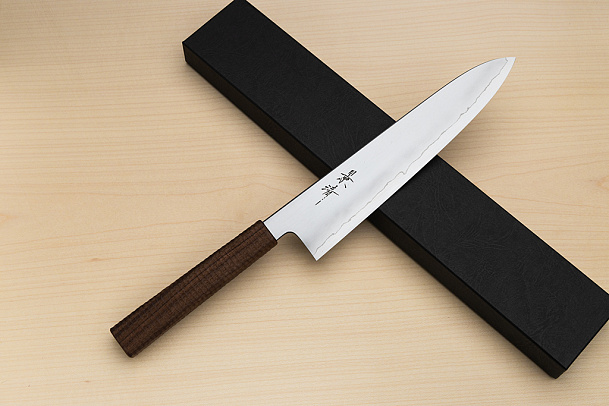 Kagekiyo Silver steel 3 Gyuto knife 240mm (9.5") Walnut handle (hand carved)