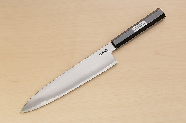 Sakai Takayuki Silver steel 3 Gyuto knife 240mm (9.5 ") Ebony/Buffalo horn handle Sakai Takayuki Silver steel 3 Gyuto knife 240mm (9.5 ") Ebony/Buffalo horn handle