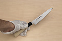Sakai Takayuki AUS8 Petty knife 150mm (6") Magnolia/Buffalo horn handle - Knife-Life - Best Japanese Knife Store