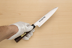 Goko Hamono Mandai Kogetsu Petty knife Korikin steel 150 mm (5.91") Rosewood handle