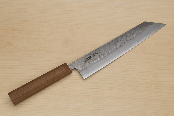 Hokiyama Ginga San-mai Silver steel 3 Kiritsuke 240mm (9.5") Elongated Octagonal Walnut Handle Hokiyama Ginga San-mai Silver steel 3 Kiritsuke 240mm (9.5") Elongated Octagonal Walnut Handle
