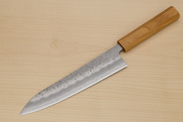 Hokiyama Ginga San-mai Silver steel 3 Gyuto 210mm (8.3") Elongated Octagonal Japanese Zelkova Handle Hokiyama Ginga San-mai Silver steel 3 Gyuto 210mm (8.3") Elongated Octagonal Japanese Zelkova Handle