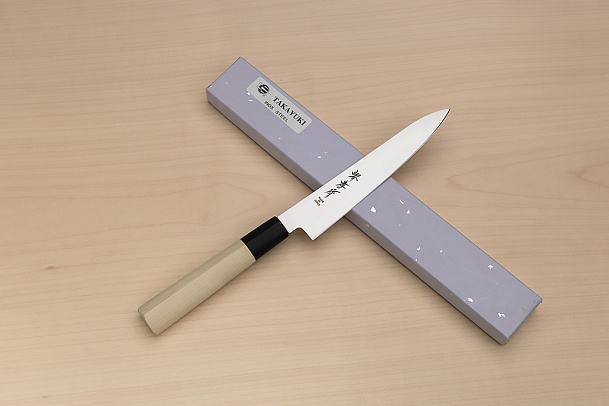 Sakai Takayuki AUS8 Petty knife 150mm (6") Magnolia/Buffalo horn handle