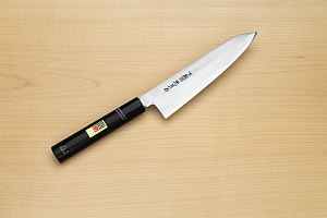Goko Hamono Shimosanokuni Kogetsu White steel 1 Hon-yaki Gyuto knife 210 mm (8.3") Rosewood handle