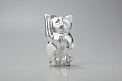 Designer's Premium Silver Maneki-Neko Small 14cm - Knife-Life - Best Japanese Knife Store