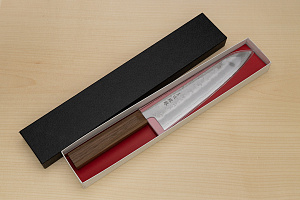 Hokiyama Ginga San-mai Silver steel 3 Gyuto 210mm (8.3") Elongated Octagonal Walnut Handle