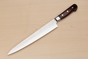 Sakai Takayuki 33-layer Damascus VG10 Sujihiki knife 240mm ( 9.5 ") Spanish Mahogany handle