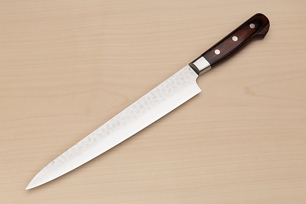 Sakai Takayuki 33-layer Damascus VG10 Sujihiki knife 240mm ( 9.5 ") Spanish Mahogany handle Sakai Takayuki 33-layer Damascus VG10 Sujihiki knife 240mm ( 9.5 ") Spanish Mahogany handle