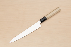Sakai Takayuki Bohler Uddeholm Petty knife 180mm ( 7.1 ") Magnolia/Buffalo horn handle