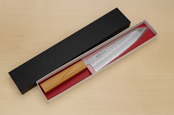 Hokiyama Ginga San-mai Silver steel 3 Gyuto 210mm (8.3") Elongated Octagonal Japanese Zelkova Handle Hokiyama Ginga San-mai Silver steel 3 Gyuto 210mm (8.3") Elongated Octagonal Japanese Zelkova Handle