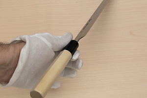 Sakai Takayuki 45-layer Damascus AUS10 Sujihiki knife 240mm (9.5") Magnolia/Italian resin handle