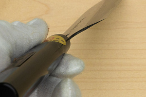 Sakai Genkichi Warikomi Blue steel 2 Santoku knife 180mm (7.1) Magnolia Wood with Akebono-Nuri Urushi Lacque