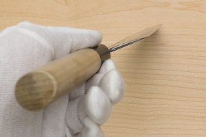 Sakai Genkichi White steel 2 Santoku 180 (7.1) Magnolia Wood handle with buffalo horn