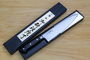 Tetsuhiro Super Gold 2 Gyuto knife 210mm (8.3") Black paper micarta