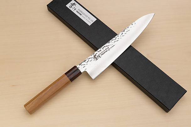 Sakai Takayuki 33-layer VG10 Damascus Gyuto knife 210mm (8.3 ") Keyaki (Japanese Elm) handle