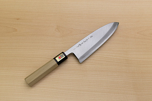 Sakai Genkichi Blue steel 2 Deba Knife 165 (6.5) Magnolia Wood handle with buffalo horn