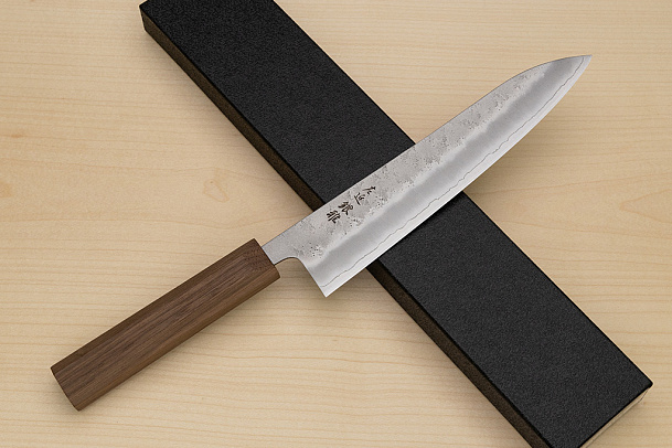 Hokiyama Ginga San-mai Silver steel 3 Gyuto 210mm (8.3") Elongated Octagonal Walnut Handle