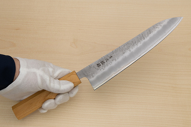 Hokiyama Ginga San-mai Silver steel 3 Gyuto 210mm (8.3") Elongated Octagonal Japanese Zelkova Handle Hokiyama Ginga San-mai Silver steel 3 Gyuto 210mm (8.3") Elongated Octagonal Japanese Zelkova Handle