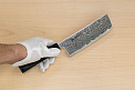 Hokiyama Sakon Bokusui AUS10 ROU-Wave Damascus 165mm (6.5") Nakiri knife with Gold Dust Urushi lacquered Magnolia Wood octagon handle - Knife-Life - Best Japanese Knife Store