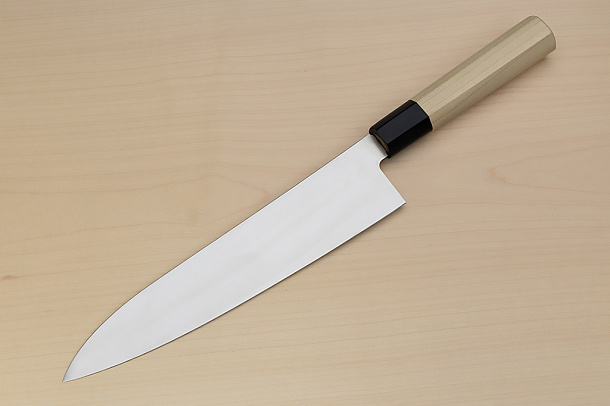 Sakai Takayuki Bohler Uddeholm Gyuto knife 240mm (9.5 ") Magnolia/Buffalo horn handle Sakai Takayuki Bohler Uddeholm Gyuto knife 240mm (9.5 ") Magnolia/Buffalo horn handle